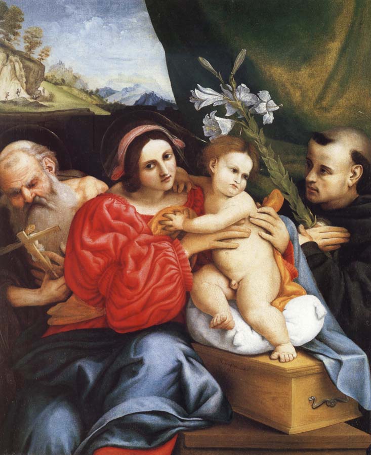 The Virgin and Child with Saint Jerome and Saint Nicholas of Tolentino